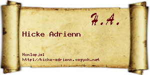 Hicke Adrienn névjegykártya